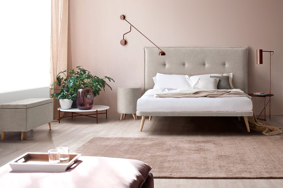 Modern luxury bedroom interior in minimal style