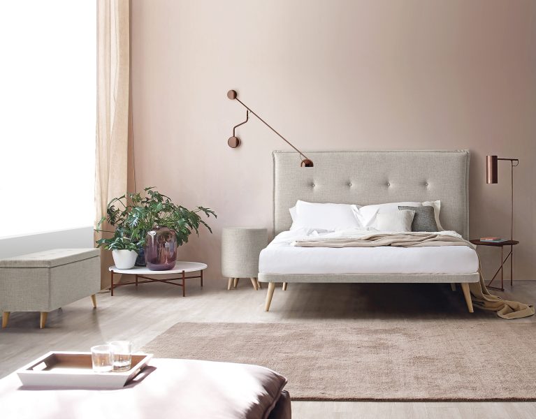 Modern luxury bedroom interior in minimal style